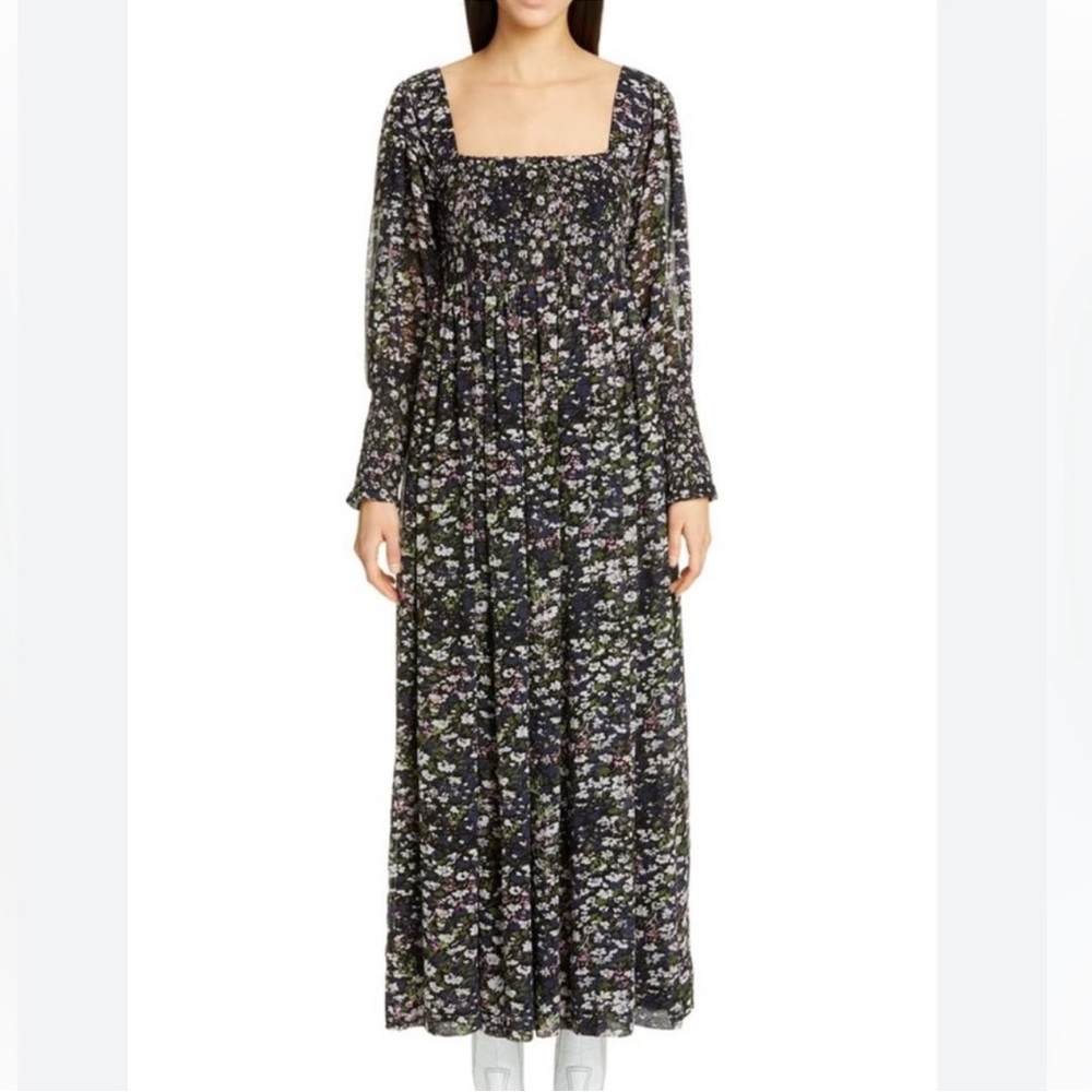 GANNI Size Large (8-10) Floral Maxi Dress
